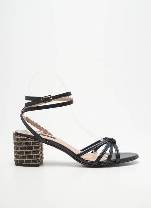 Sandale/pantofi decupați toc pătrat toc de 4 la 6 cm negru PATRIZIA PEPE femme