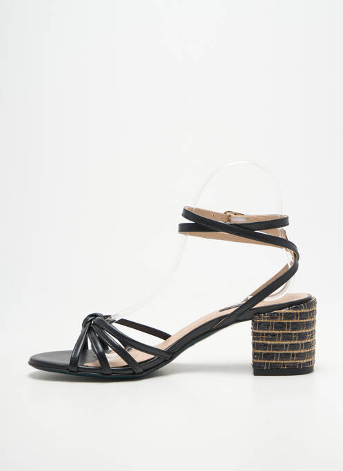 Sandale/pantofi decupați toc pătrat toc de 4 la 6 cm negru PATRIZIA PEPE femme