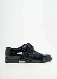 Derby-uri material neted toc plat până la 3 cm negru MYMA femme