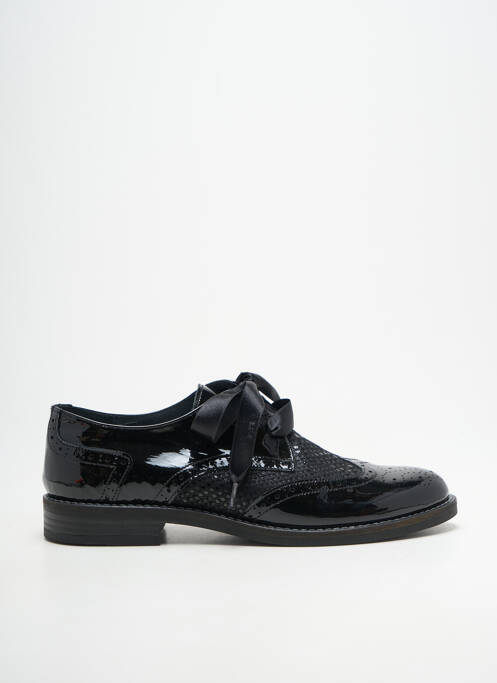 Derby-uri material neted toc plat până la 3 cm negru MYMA femme