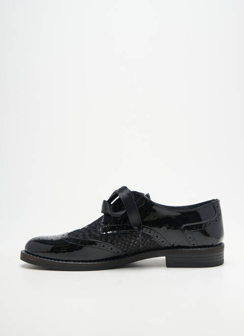 Derby-uri material neted toc plat până la 3 cm negru MYMA femme