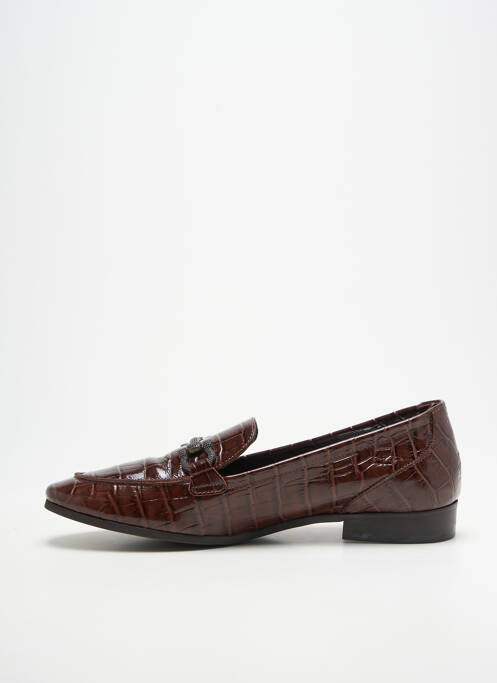 Mocasini vârf rotund toc plat până la 3 cm maro REQINS femme