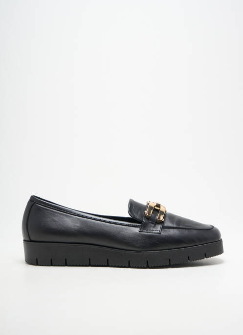 Mocasini vârf pătrat toc plat până la 3 cm negru REQINS femme