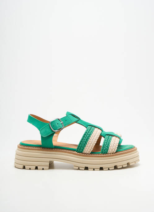 Sandale/pantofi decupați tip de talpă amortizantă toc de 4 la 6 cm verde MINKA DESIGN femme