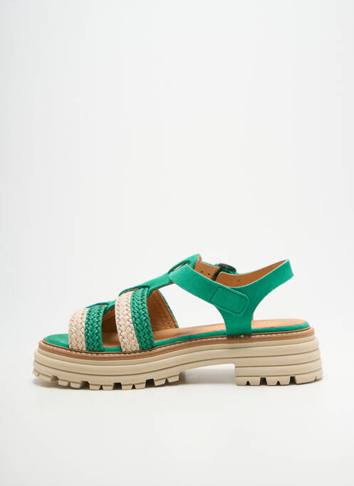 Sandale/pantofi decupați tip de talpă amortizantă toc de 4 la 6 cm verde MINKA DESIGN femme