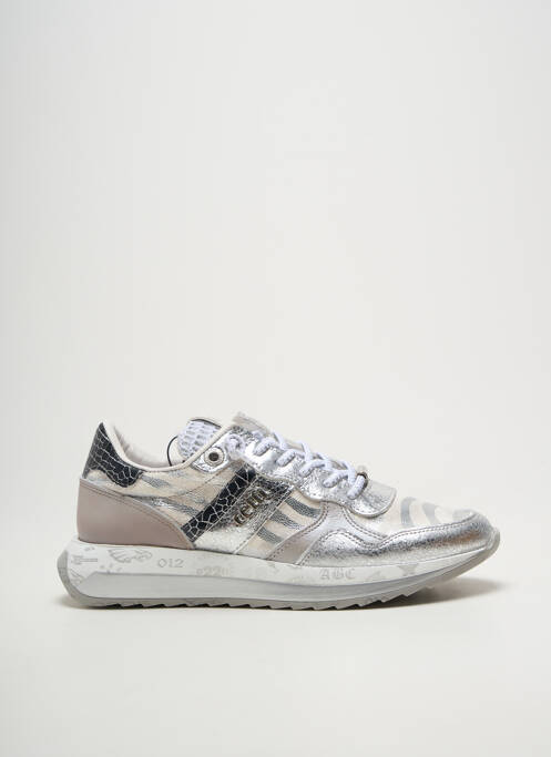 Adidași închidere elastică toc plat până la 3 cm argintiu CETTI femme