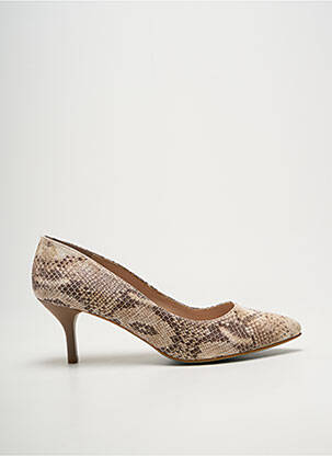 Pantofi cu toc vârf ascuțit toc de 4 la 6 cm bej GIULIA femme