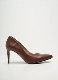 Pantofi cu toc vârf ascuțit toc de 7 la 9 cm maro GIULIA femme