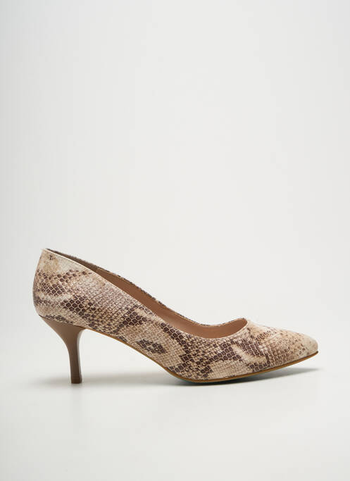Pantofi cu toc vârf ascuțit toc de 4 la 6 cm bej GIULIA femme