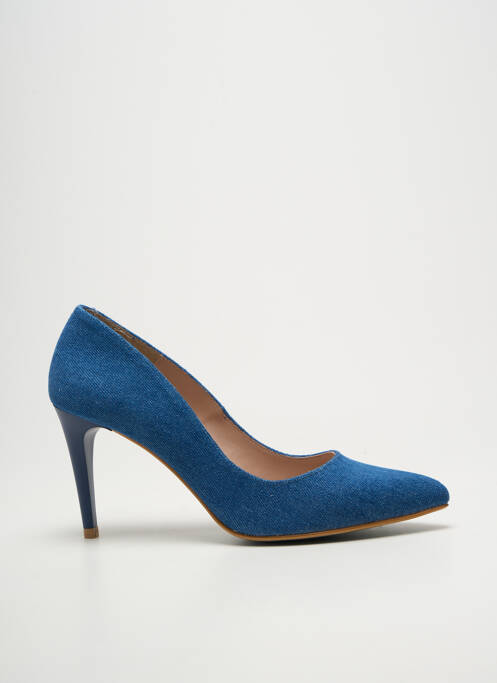 Pantofi cu toc vârf ascuțit toc de 7 la 9 cm albastru GIULIA femme