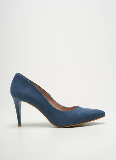 Pantofi cu toc vârf ascuțit toc de 7 la 9 cm albastru GIULIA femme