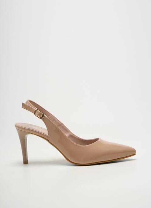 Pantofi cu toc închidere cu buclă(e) toc de 7 la 9 cm bej GIULIA femme