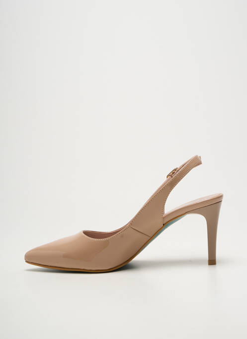 Pantofi cu toc închidere cu buclă(e) toc de 7 la 9 cm bej GIULIA femme