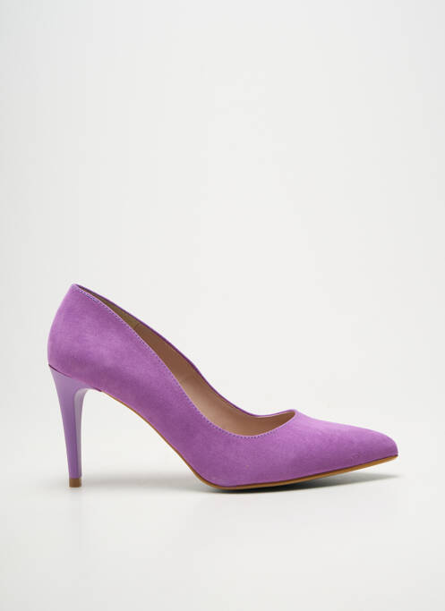 Pantofi cu toc vârf ascuțit toc de 7 la 9 cm violet GIULIA femme