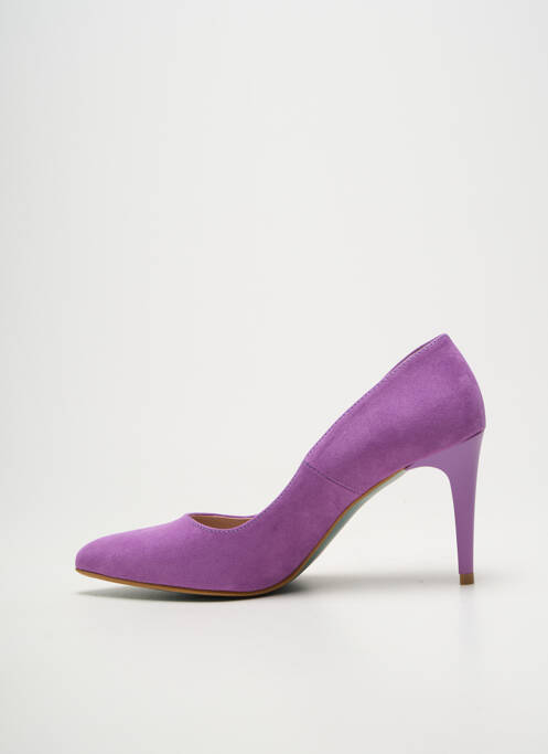 Pantofi cu toc vârf ascuțit toc de 7 la 9 cm violet GIULIA femme