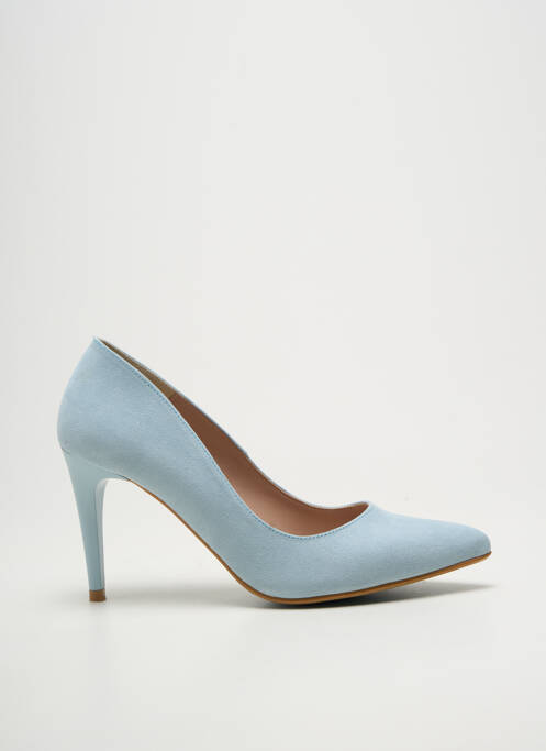 Pantofi cu toc vârf ascuțit toc de 7 la 9 cm albastru GIULIA femme