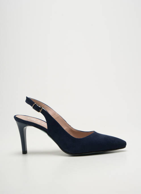 Pantofi cu toc închidere cu buclă(e) toc de 7 la 9 cm albastru GIULIA femme