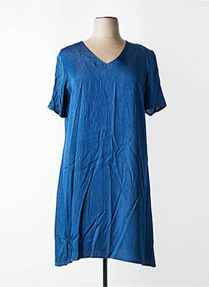 Rochie midi mâneci scurte mâneci scurte albastru GEVANA femeie