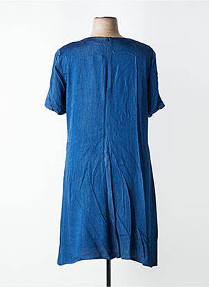 Rochie midi mâneci scurte mâneci scurte albastru GEVANA femeie