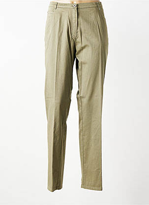 Pantalon drept elasticitate mărime normală verde GUY DUBOUIS femeie