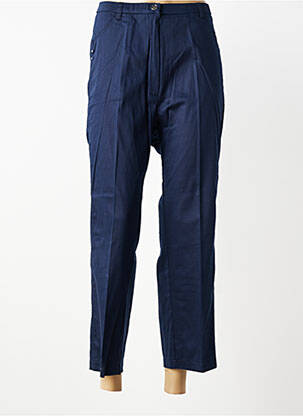 Pantalon 7/8 elasticitate mărime normală albastru JEAN GABRIEL femeie