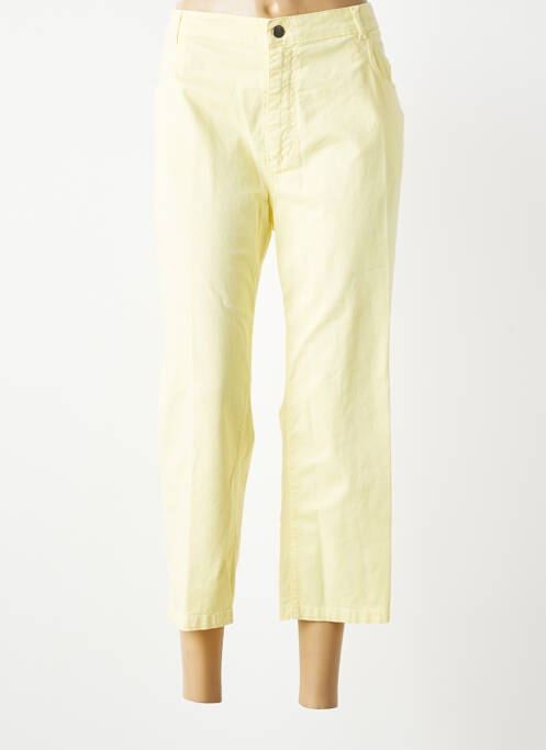 Pantalon 7/8 elasticitate mărime normală galben JEAN GABRIEL femme