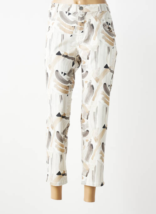 Pantalon 7/8 elasticitate mărime normală bej ANNA MONTANA femme