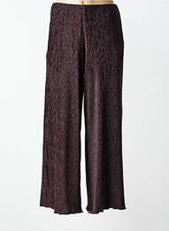 Pantalon drept talie elastică maro AWARE femeie