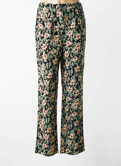 Pantalon drept închidere cu fermoar sub clapetă cu nasturi negru VERO MODA femme
