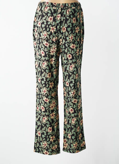 Pantalon drept închidere cu fermoar sub clapetă cu nasturi negru VERO MODA femme