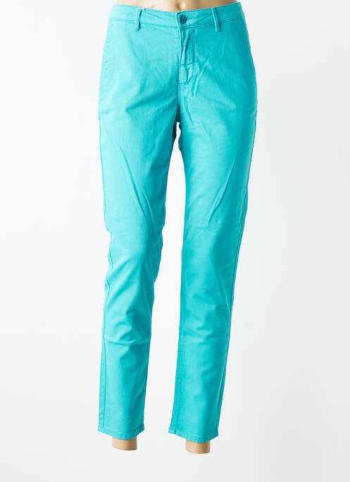 Pantalon chino țesătură poplin mărime normală albastru deschis HAPPY femme