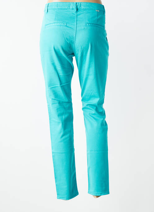 Pantalon chino țesătură poplin mărime normală albastru deschis HAPPY femme