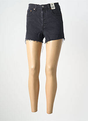 Șort țesătură denim talie înaltă negru LEVI'S femeie