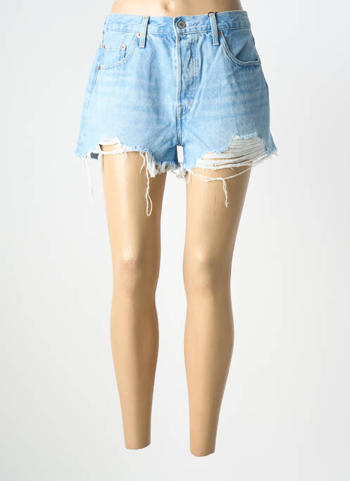 Șort țesătură denim talie înaltă albastru LEVIS femme