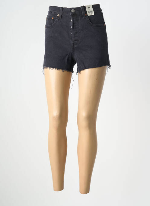 Șort țesătură denim talie înaltă negru LEVIS femme