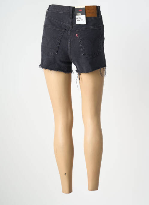 Șort țesătură denim talie înaltă negru LEVIS femme