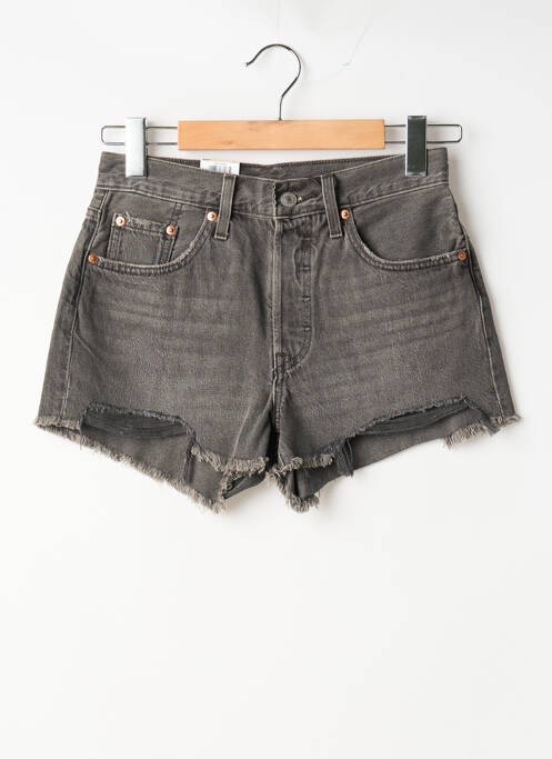 Șort țesătură denim talie înaltă gri LEVIS femme