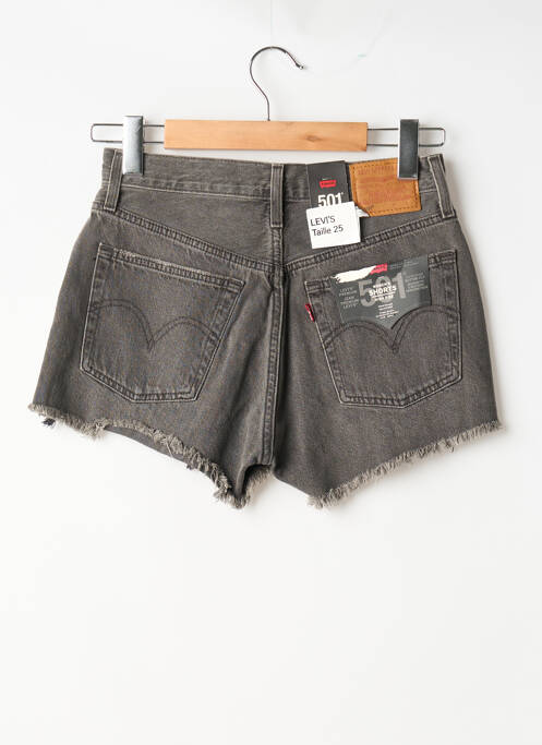 Șort țesătură denim talie înaltă gri LEVIS femme