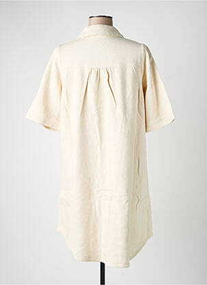 Rochie scurtă mâneci scurte mâneci scurte bej PIECES femeie