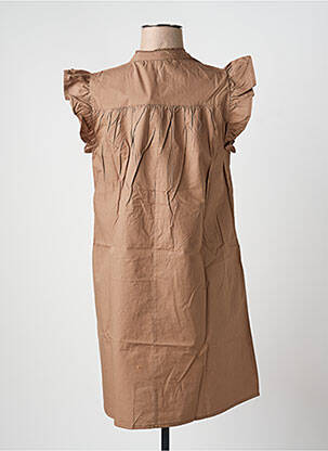 Rochie scurtă mâneci scurte mâneci scurte maro ONLY femeie