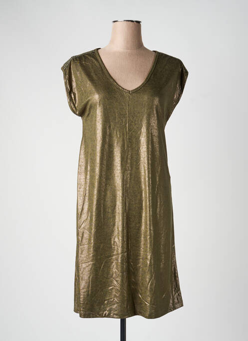 Rochie scurtă mâneci scurte mâneci scurte verde PIECES femme