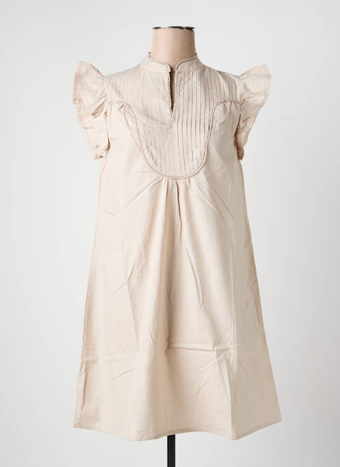 Rochie scurtă mâneci scurte mâneci scurte bej ONLY femme