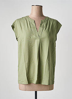 Bluză țesătură poplin mâneci scurte verde BETTY BARCLAY femeie