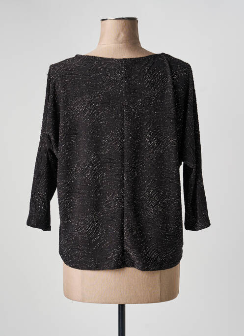 Top elasticitate mâneci 3/4 negru HALOGENE femme