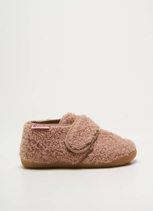 Papuci/pantofi de casă branț detașabil vârf rotund roz NATURINO fille