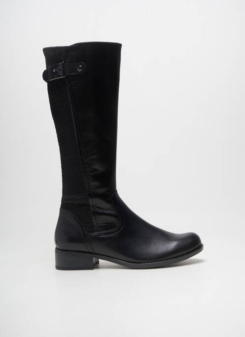 Cizme țesătură satinată toc de 4 la 6 cm negru CAPRICE femme