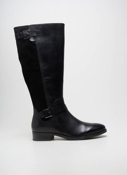 Cizme țesătură satinată toc plat până la 3 cm negru CAPRICE femme