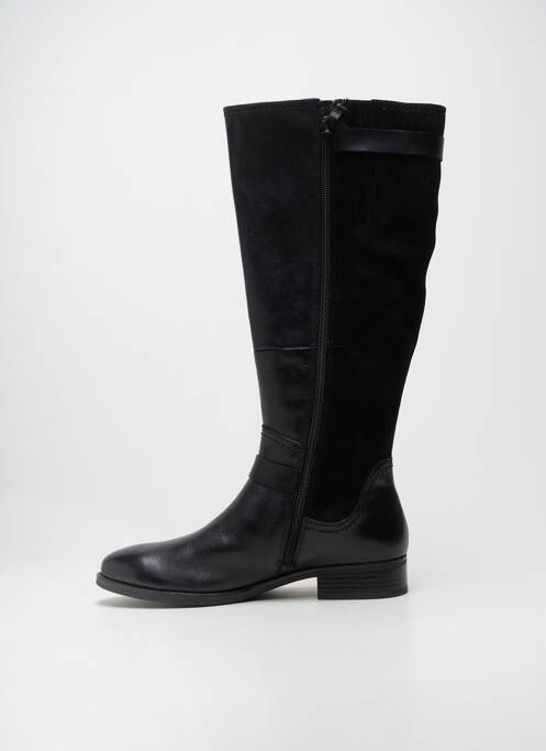 Cizme țesătură satinată toc plat până la 3 cm negru CAPRICE femme
