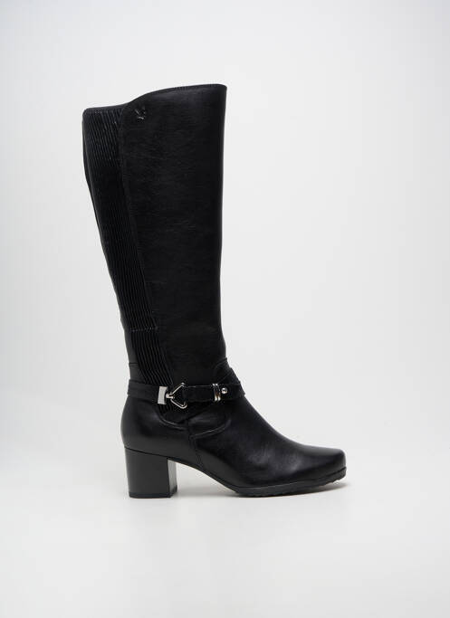Cizme țesătură satinată toc de 4 la 6 cm negru CAPRICE femme