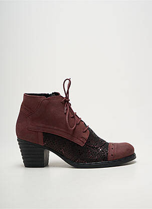 Botine/ghete țesătură satinată toc de 4 la 6 cm violet ALCE SHOES femeie